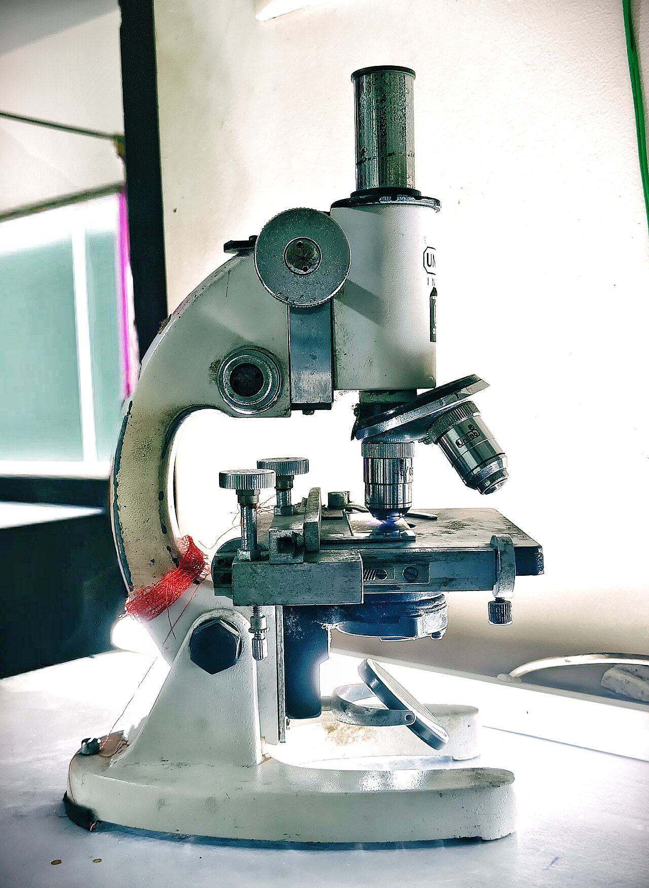 Forensic scope lens over evidence documentation